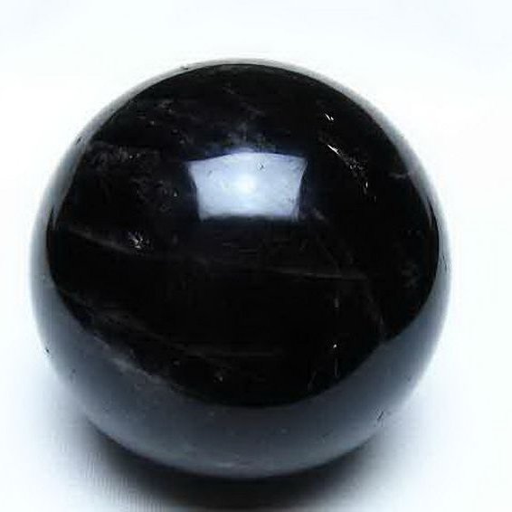 モリオン 純天然 黒水晶 丸玉 70mm [t643-5460]