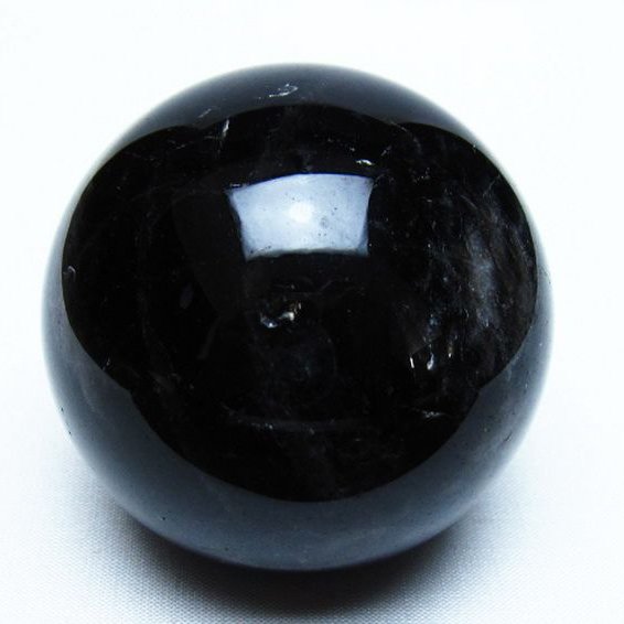 モリオン 純天然 黒水晶 丸玉 66mm [t643-5534]