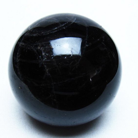 モリオン 純天然 黒水晶 丸玉 63mm [t643-5537]