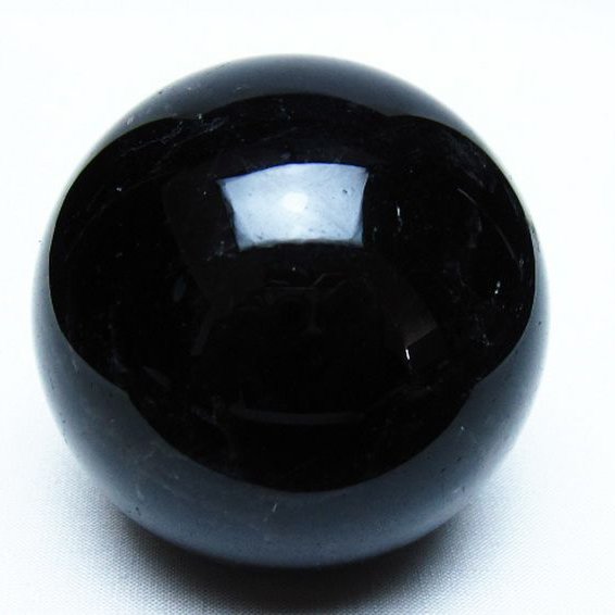 モリオン 純天然 黒水晶 丸玉 70mm [t643-5546]