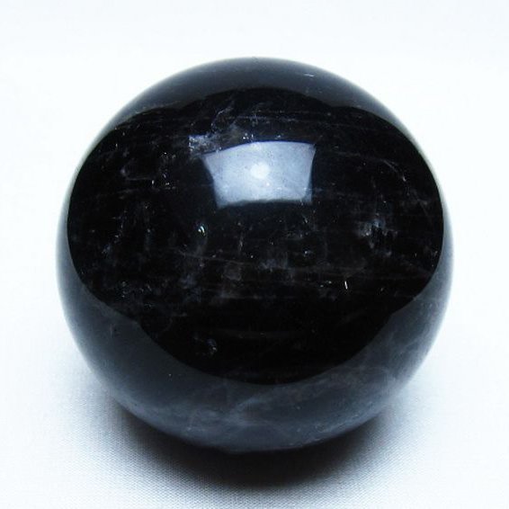 モリオン 純天然 黒水晶 丸玉 75mm [t643-5548]