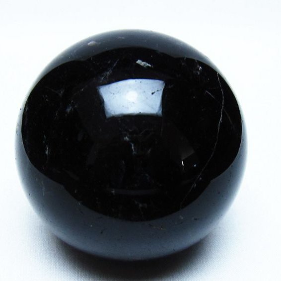 モリオン 純天然 黒水晶 丸玉 76mm [t643-5558]