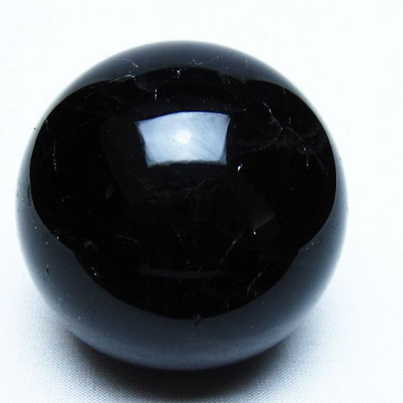 モリオン 純天然 黒水晶 丸玉 60mm [t643-5564]