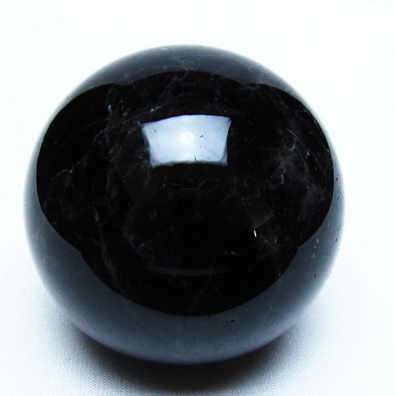 モリオン 純天然 黒水晶 丸玉 63mm [t643-5565]