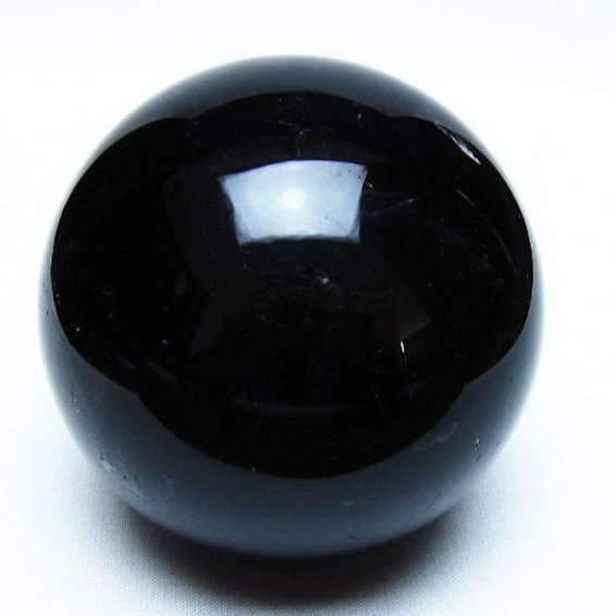 モリオン 純天然 黒水晶 丸玉 78mm [t643-5567]