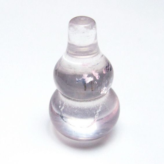 ローズクォーツ 葫芦 置物[T646-1104]