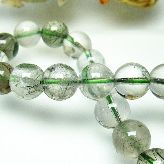 ガーデン水晶ルチル ブレスレット 9mm [T660-1588]