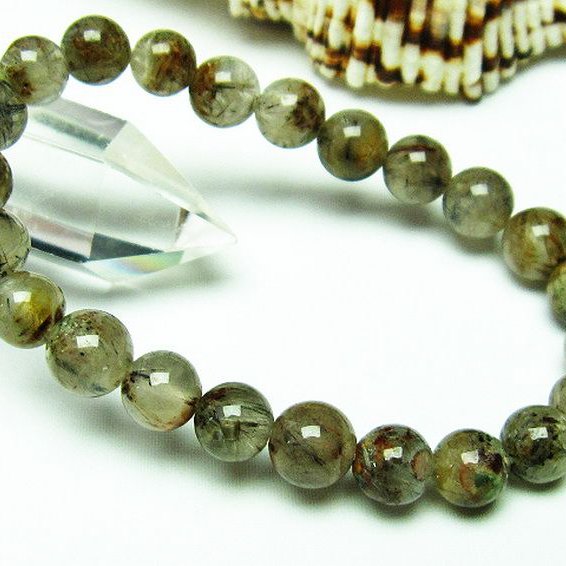 タイチンフラワー水晶 ブレスレット 8mm [T660-1746]