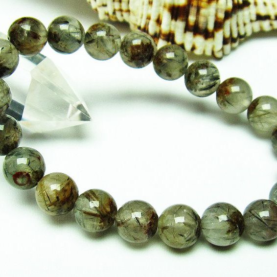 タイチンフラワー水晶 ブレスレット 9mm [T660-1762]