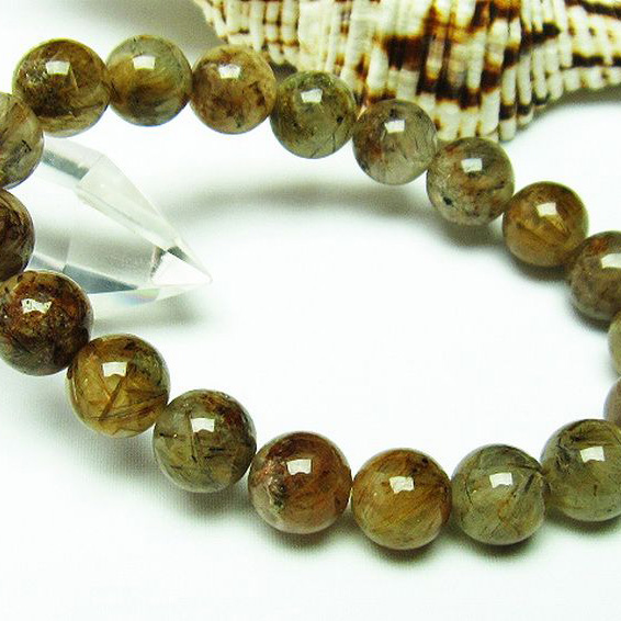 タイチンフラワー水晶 ブレスレット 10mm [T660-1767]