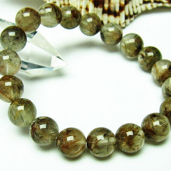 タイチンフラワー水晶 ブレスレット 10mm [T660-1769]