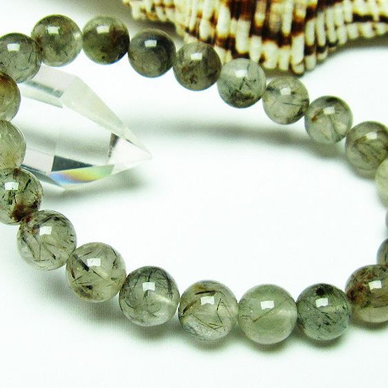 タイチンフラワー水晶 ブレスレット 8mm [T660-1793]