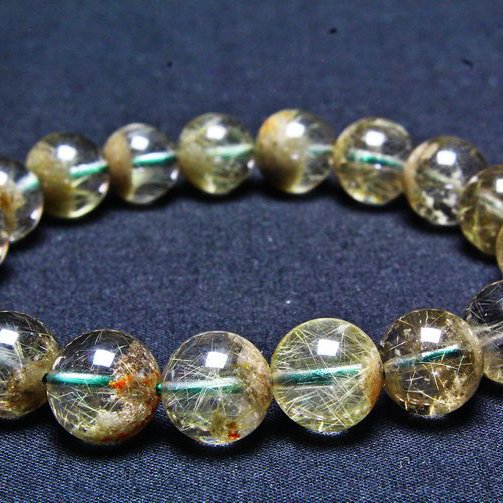 タイチンフラワー水晶ガーデン水晶 ブレスレット 11mm [T660-1906]