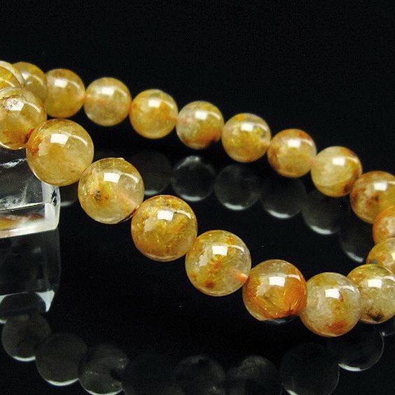 タイチンフラワー水晶 ブレスレット 9mm [t660-1945]