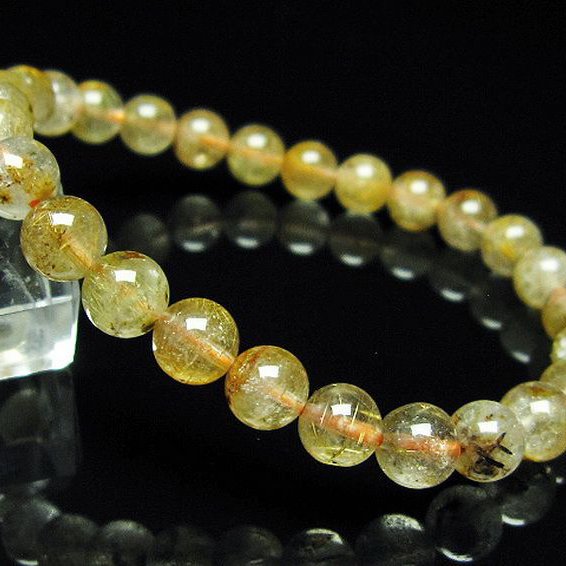 タイチンフラワー水晶 ブレスレット 7mm [t660-2061]