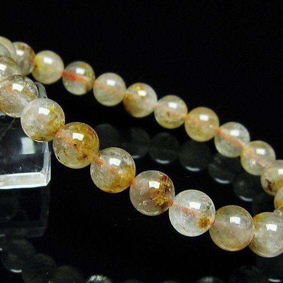 タイチンフラワー水晶 ブレスレット 8mm [T660-2166]