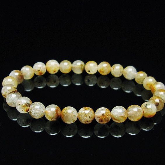 タイチンフラワー水晶 ブレスレット 7mm [T660-2196]