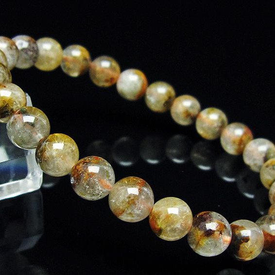 タイチンフラワー水晶 ブレスレット 7mm [T660-2208]