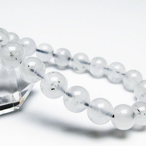 パイライト入り 水晶 ブレスレット 10mm [T669-489]