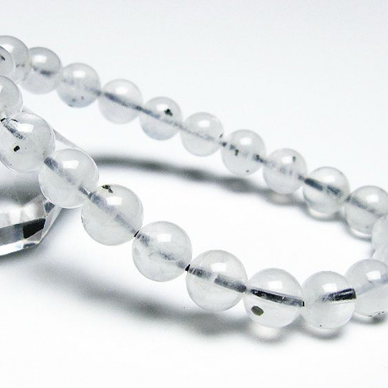 パイライト入り 水晶 ブレスレット 9mm [T669-508]