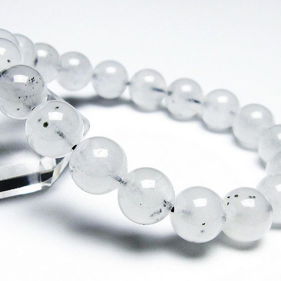 パイライト入り 水晶 ブレスレット 11mm [T669-529]