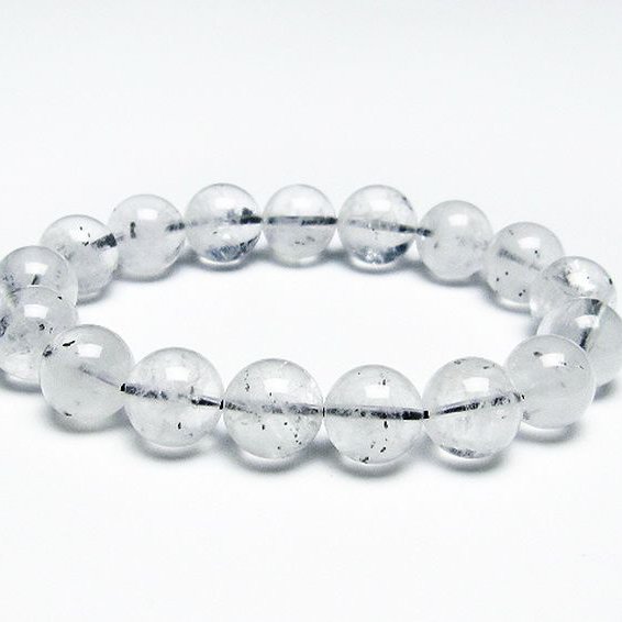 パイライト入り 水晶 ブレスレット 12mm [T669-550]