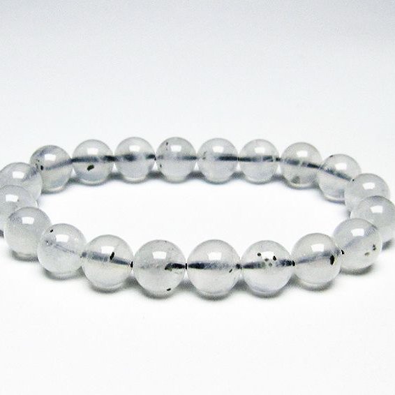 パイライト入り 水晶 ブレスレット 10mm [T669-579]