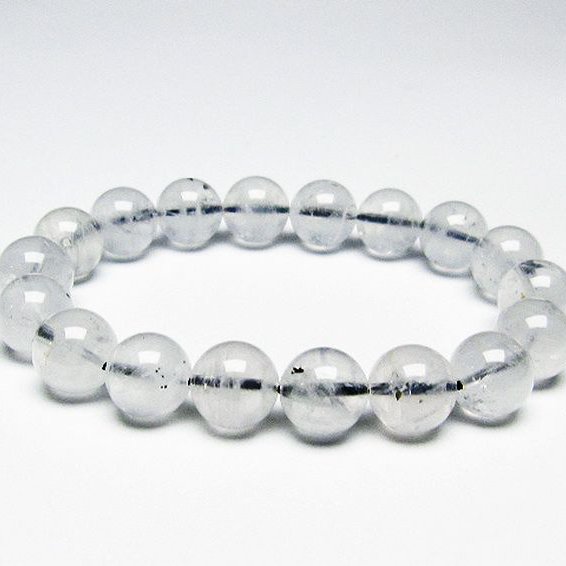パイライト入り 水晶 ブレスレット 11mm [T669-595]