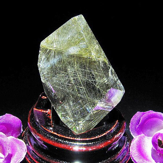 プラチナルチル入水晶 六角柱[T670-11]