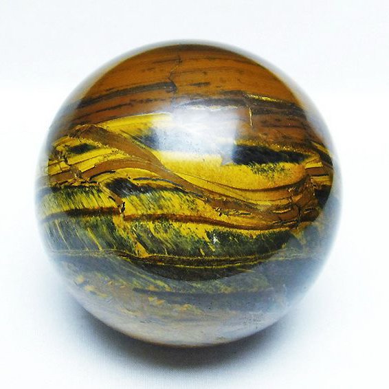 1.5Kg アイアンタイガーアイ 丸玉  96mm [T671-5915]