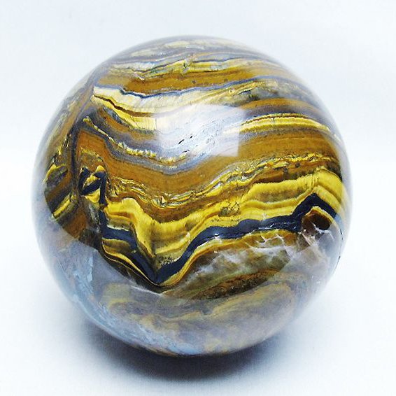 1.6Kg アイアンタイガーアイ 丸玉 100mm [T671-6373]