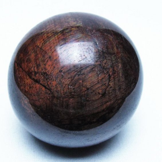 レッドタイガーアイ 赤虎目石 丸玉 64mm [t671-6403]