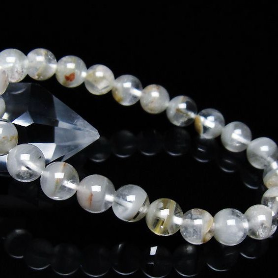 ガーデン水晶ファントム ブレスレット 8mm [T676-1905]