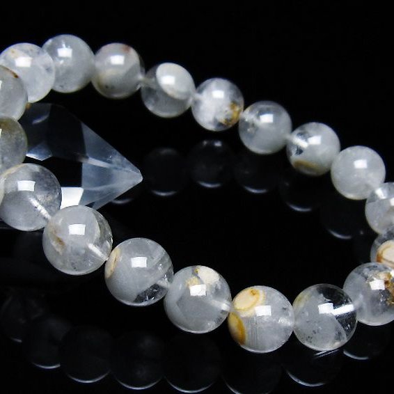 ガーデン水晶ファントム ブレスレット 11mm [T676-1929]