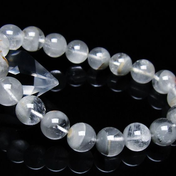 ガーデン水晶ファントム ブレスレット 11mm [t676-1932]