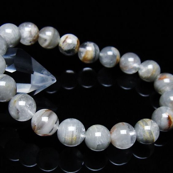 ガーデン水晶ファントム ブレスレット 10mm [T676-1992]