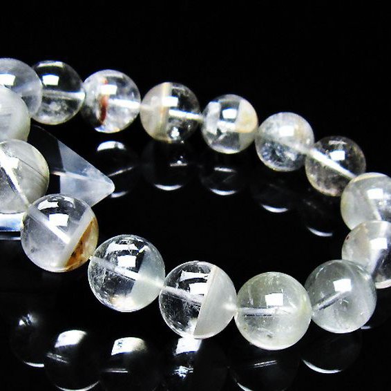 ガーデン水晶ファントム ブレスレット 13mm [t676-2057]