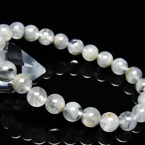 ガーデン水晶ファントム ブレスレット 8mm [t676-2204]
