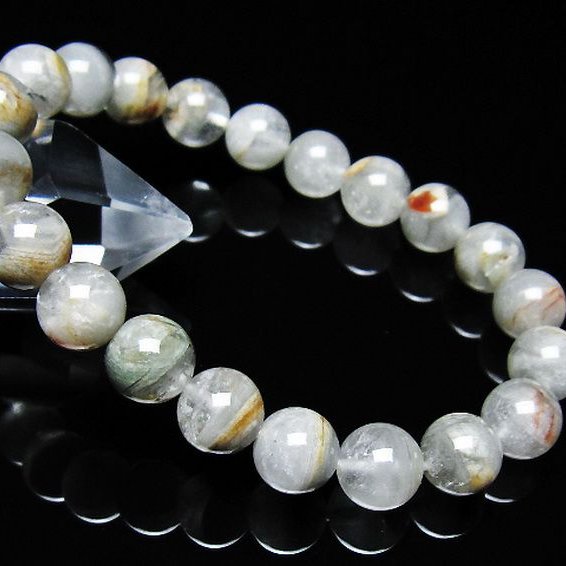 ガーデン水晶ファントム ブレスレット 9mm [t676-2212]