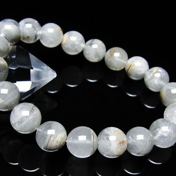 ガーデン水晶ファントム ブレスレット 11mm [t676-2217]