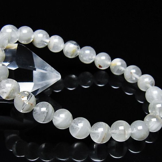 ガーデン水晶ファントム ブレスレット 7mm [t676-2263]