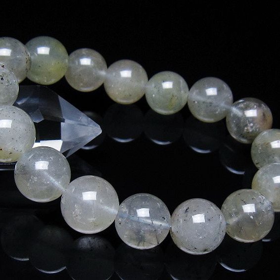 ★(mitsu！)プラチナルチル 13.5ミリ珠 ブレス(SA~SA+) キャッツアイプラチナルチル ブレスレット 13mm [t684-3515]