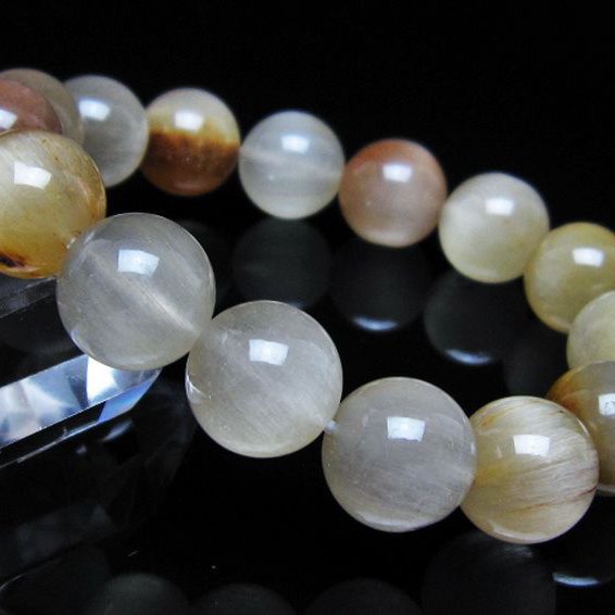 キャッツアイプラチナルチル ブレスレット 14mm [t684-3647]