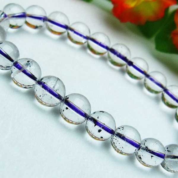 ブ ルーストロベリークォーツ水晶 ブレスレット 8mm [T687-12]