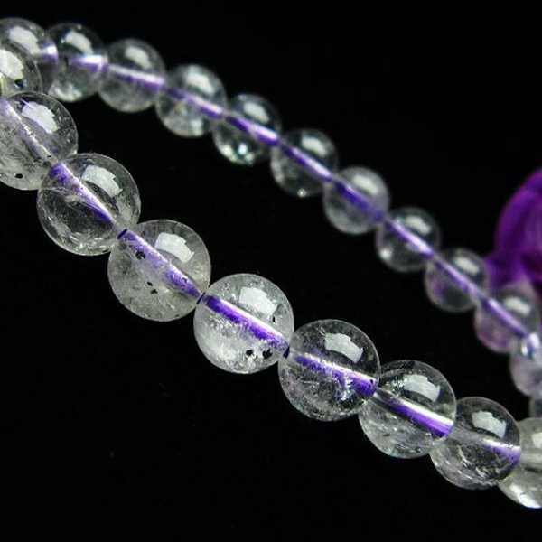 ブ ルーストロベリークォーツ水晶 ブレスレット 9mm [T687-122]