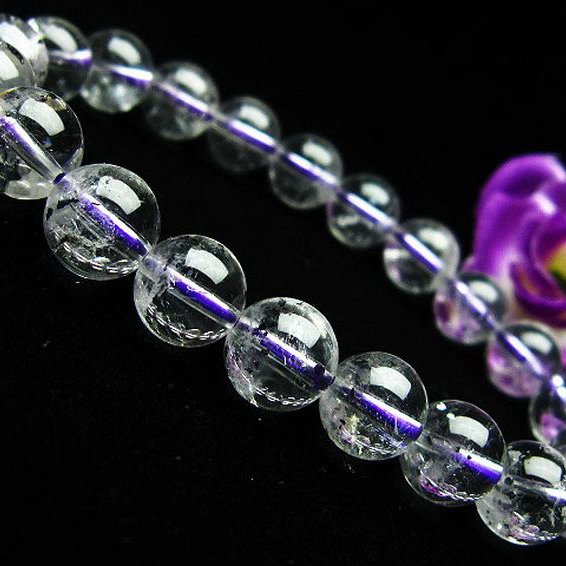 ブ ルーストロベリークォーツ水晶 ブレスレット 9mm [T687-185]