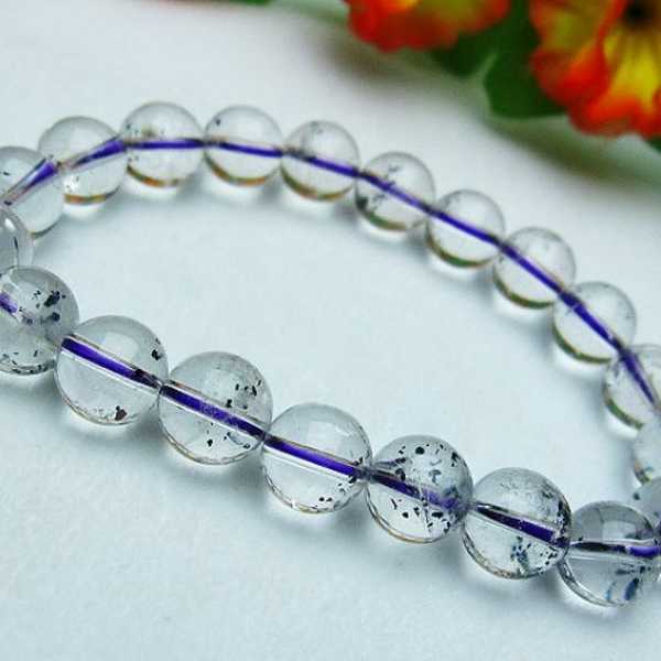 ブ ルーストロベリークォーツ水晶 ブレスレット 10mm [T687-19]