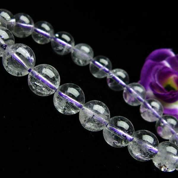 ブ ルーストロベリークォーツ水晶 ブレスレット 9mm [T687-202]