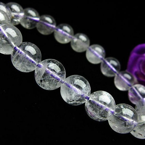 ブルー ストロベリークォーツ水晶 ブレスレット  9mm [T687-282]