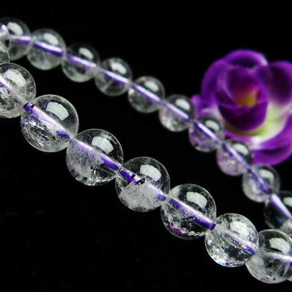 ブ ルーストロベリークォーツ水晶 ブレスレット 9mm [T687-515]